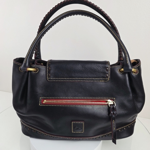 Dooney Bourke Florentine Leather Satchel Dark Navy - Picture 4 of 11